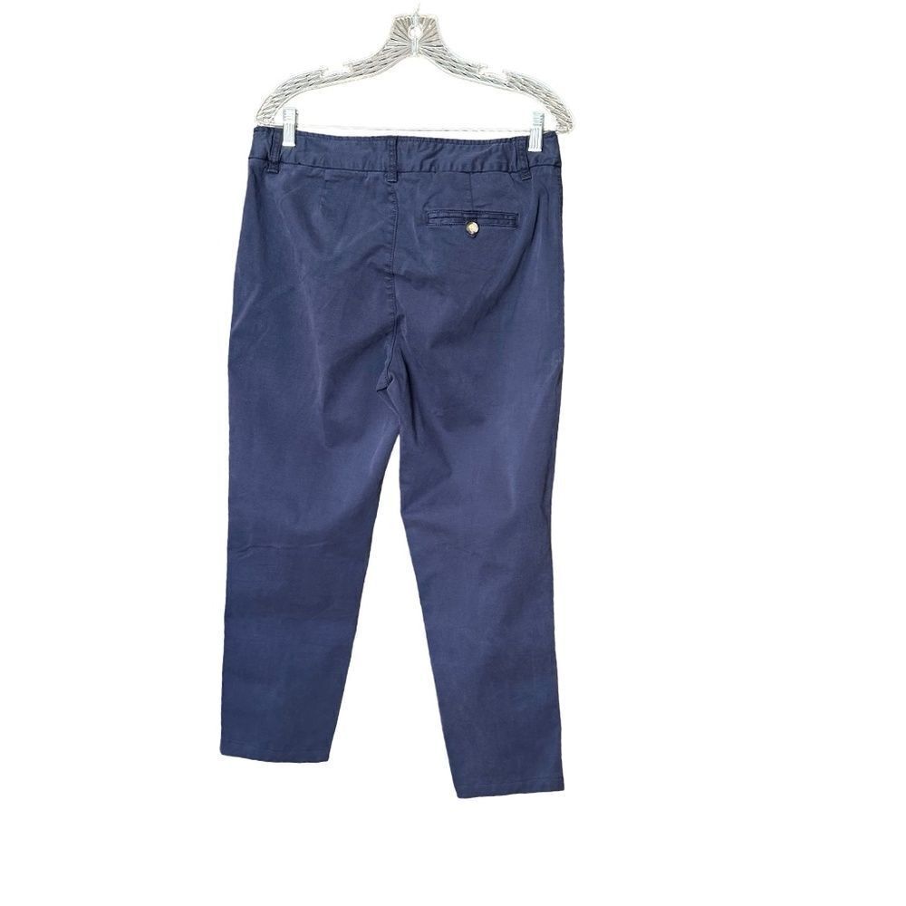 Coldwater Creek Cotton Chino Pants Navy Blue Size 8 - Picture 2 of 14